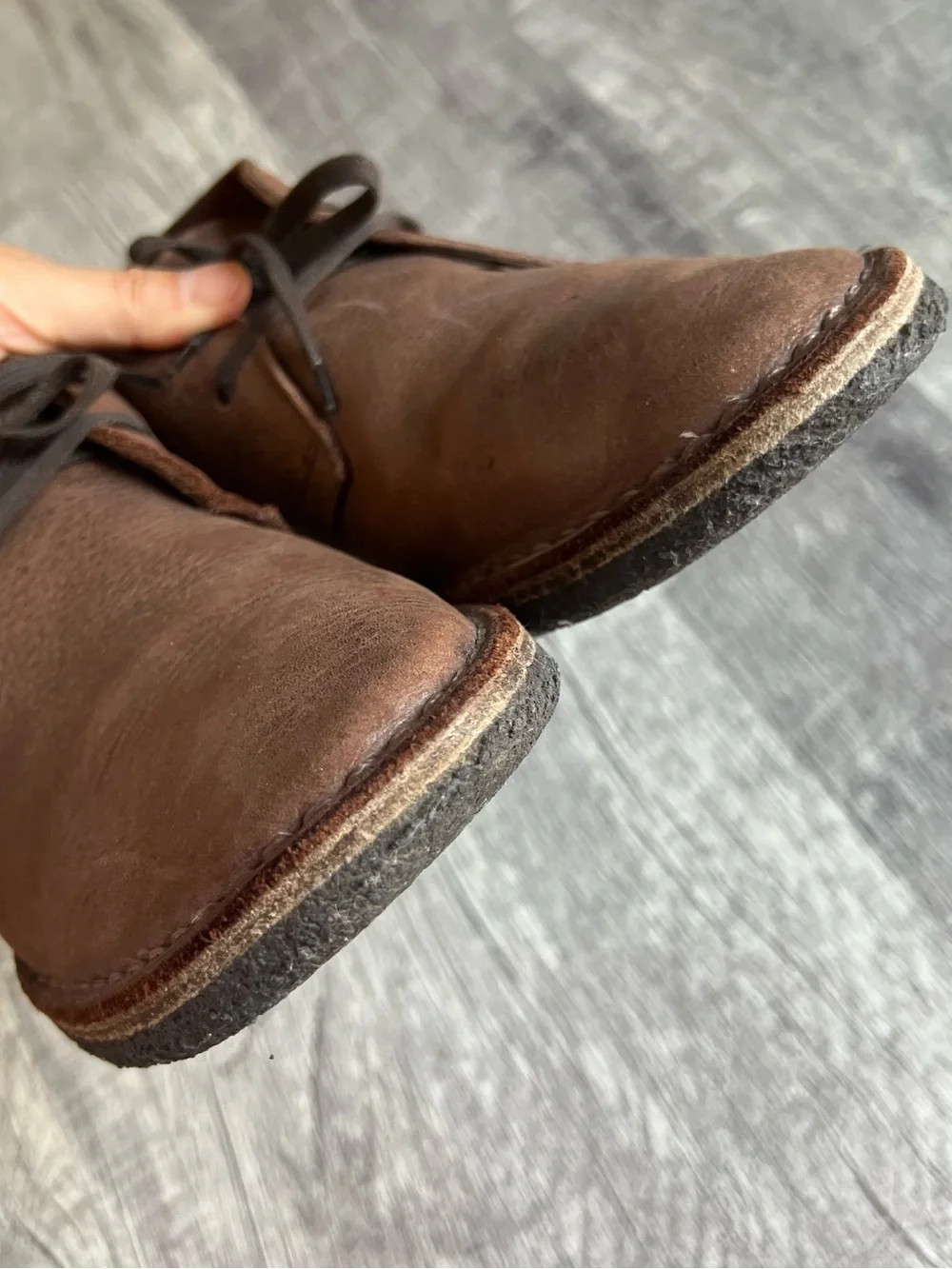 J. Crew Brown Leather Chukka Boots — Lace-Up Casual